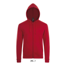 SOL'S Stone - unisex zipzáros, kapucnis pulóver (red, XS) munkaruha