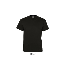 SOL'S Victory - férfi v-nyakú póló (deep black, M) munkaruha