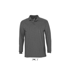 SOL'S Winter II - férfi galléros póló (charcoal melange, 2XL) munkaruha