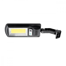 Solar LED parkoló utcai lámpa 5W 250lm 6500K IP65 mozgásérzékelő + tartó + távirányító kültéri világítás