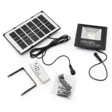  Solar Light 50W napelemes alkony kapcsolós LED lámpa távírányítóval - fekete kültéri világítás