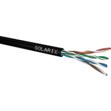 SOLARIX UTP Összekötő Fekete 305m SXKD-5E-UTP-PE kábel és adapter