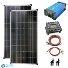 Solartronics Szigetüzemű napelem rendszer 2x170w napelem + 1000w szinusz inverter + 30A töltővezérlő napelem