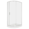  Solid RPA 100x80 íves egyaajtós aszimmetrikus zuhanykabin zuhanytálcával -jobbos