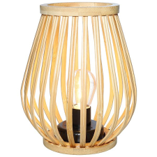 SOLIGHT LED izzós bambusz lámpás, meleg fehér, 2×AA, 20 cm világítás