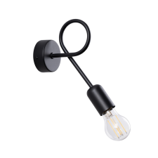 Sollux Fali lámpa Sconce LOOP E27 Fekete Industrial SOLLUX világítás