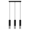 Sollux LOOPEZ 3L 3xGU10 függesztett mennyezeti lámpa elegáns fekete króm SOLLUX