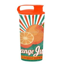 SOLMAZER IRIS Orange Juice mintás pohár tetővel 470ml 161924-028 (161924-028) konyhai eszköz