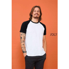 SOLS Póló Sols Funky férfi férfi, white/red, M munkaruha