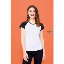SOLS Póló Sols Milky női női, white/red, L munkaruha