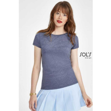 SOLS Póló Sols Mixed női kerek nyakrész női, heather navy, L munkaruha