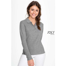 SOLS Póló Sols Podium galléros női női (100%pamut 210g/m2) black, XL munkaruha
