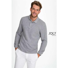 SOLS Pólóing Sols Winter II férfi hosszú ujjú férfi, grey melange, XL