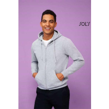 SOLS Pulóver Sols férfi kapucnis cippzáras férfi, black, XL munkaruha