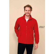SOLS Pulóver Sols North polár unisex cipzáras unisex (300g/m2) red, 2XL