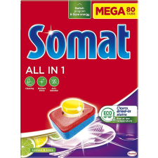 Somat All in 1 Lemon & Lime 80 db tisztító- és takarítószer, higiénia