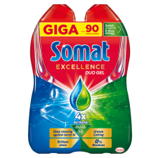 Somat Excellence Duo zsíroldó mosogatószer gél 90 adag, 1620 ml tisztító- és takarítószer, higiénia