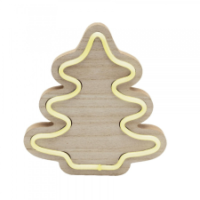 Somogyi Elektronic LED-es fa asztali dísz, fenyő, neon-light, melegfehér karácsonyi dekoráció