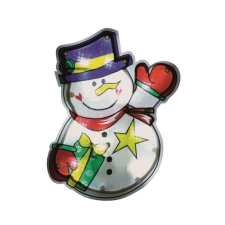 Somogyi LED-es Ablakdísz Hóember 21cm hideg fehér (KID 312) (KID 312) karácsonyi dekoráció