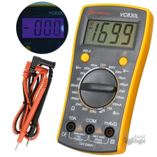 Somogyi VC 830L digitális multiméter kábel és adapter