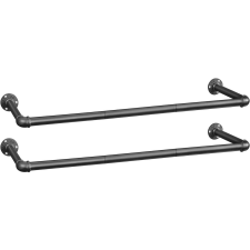 Songmics 2 db ruhatartó készlet, Songmics, fém, fekete bútor