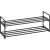 Songmics 2 szintes cipőtartó állvány, fém tárolópolc, 8–10 pár cipőhöz, 30 x 92 x 34 cm, fekete