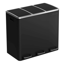 Songmics 54L Pedálos szemetes, konyhai szemetesláda, puhán záró fedél, csúszásgátló alap szemetes