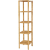 Songmics 5 Szintes fürdőszobai polc bambuszból, álló polc, 33 x 33 x 146 cm