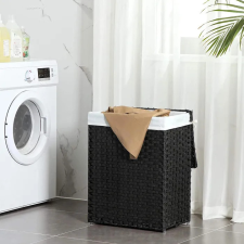  SONGMICS 90L rattan ruhakosár LCB51BK bútor