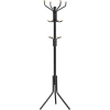 Songmics Álló fogas 12 kampóval, stabil fém kabáttartó,182 cm magas, fekete