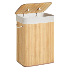 Songmics Bambusz szennyeskosár, XL-es összecsukható szennyestartó 72L | SONGMICS bútor