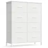 Songmics BELLAH modern komód, tárolószekrény 8 fiókkal, felhőfehér és hófehér színben