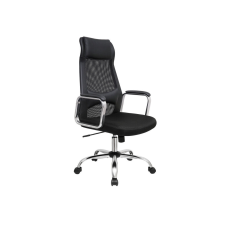 Songmics Ergonomikus Hálós Irodai Szék Fejtámasszal Fekete forgószék