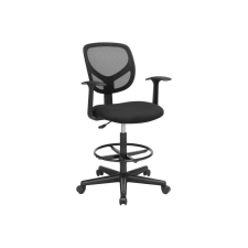 Songmics Ergonomikus Magas Irodai Szék Karfával és Lábtámasszal Fekete forgószék