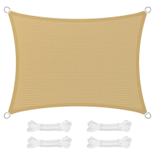Songmics Légáteresztő napvitorla, 3 x 4 m, homok sárga kerti bútor