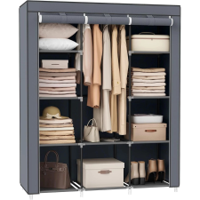 Songmics Mobil ruhásszekrény 130 x 45 x 168 cm, szürke bútor