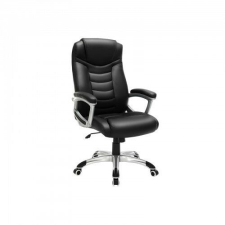 Songmics OBG21B Ergonomikus Irodai Szék Fekete PU Bőr forgószék