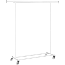 Songmics ruhaállvány kerekeken, max teherbírás 90kg, fehér bútor