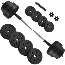 Songmics Súlyzókészlet, extra súlyzó rúddal, 30 kg, fekete kézisúlyzó