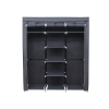 Songmics Szövet ruhásszekrény / mobil gardrób - 150 x 175 cm (sötétszürke)