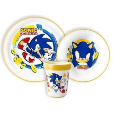 Sonic a sündisznó csúszásmentes étkészlet, micro műanyag szett babaétkészlet