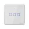  Sonoff TX T2 EU 3C WiFi + RF vezérlésű, távvezérelhető, érintős hármas csillár villanykapcsoló
