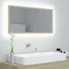  Sonoma tölgy akril LED-es fürdőszobai tükör 90x8,5x37 cm