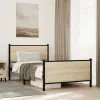  sonoma tölgy színű fém ágykeret matrac nélkül 107 x 203 cm