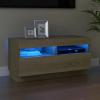  Sonoma tölgy színű TV-szekrény LED-lámpákkal 80 x 35 x 40 cm