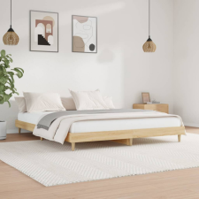  sonoma tölgyszínű szerelt fa ágykeret 160 x 200 cm ágy és ágykellék