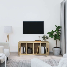  Sonoma tölgyszínű szerelt fa tv-szekrény 100 x 35 x 40 cm bútor