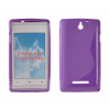 Sony Xperia E C1505, Szilikon tok, S-Case, lila
