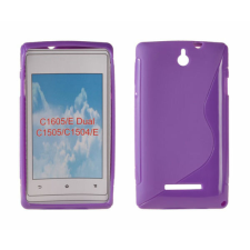Sony Xperia E C1505, Szilikon tok, S-Case, lila tok és táska