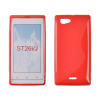 Sony Xperia J ST26i, Szilikon tok, S-Case, piros